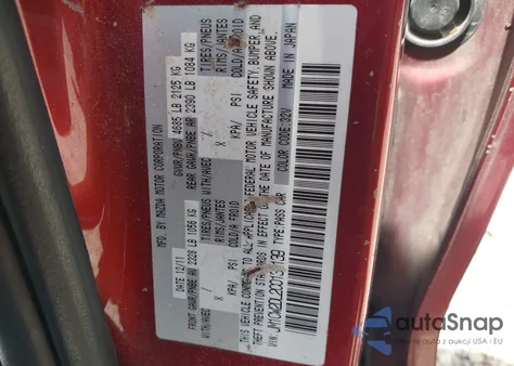 2012 Mazda Mazda5 Grand Touring from USA, damaged, VIN JM1CW2DL2C0135139